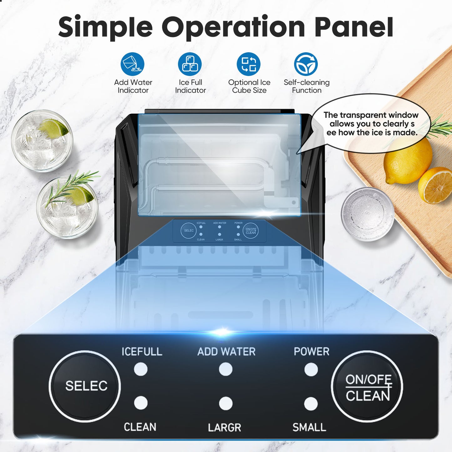 Portable Ice Maker Self-cleaning
